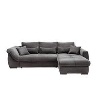 Ecksofa Federico Grau S: 302/188 Cm - Chromfarben/Grau, MODERN, Holz/Textil (302/188cm) - MID.YOU