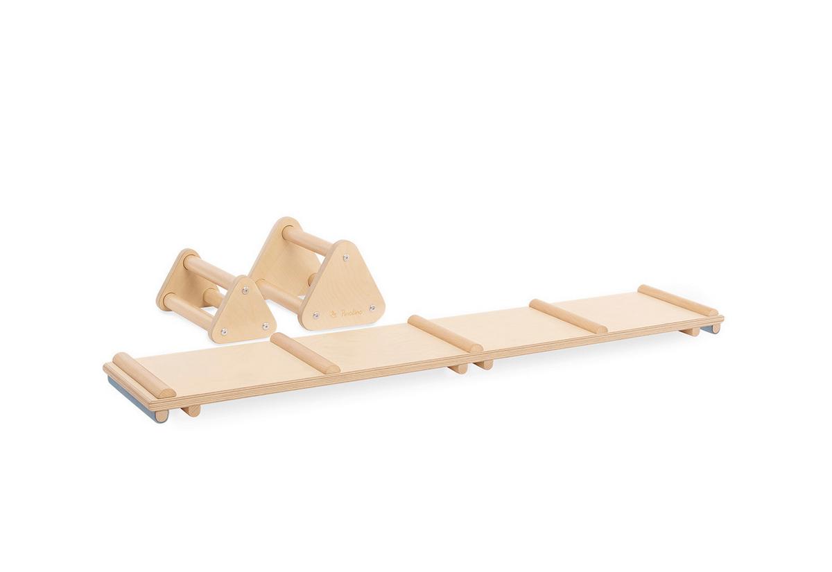 Motorikspiel Balancewippe und Balken Kari - Birkefarben/Buchefarben, Basics, Holz (115/20/5cm) - Pinolino