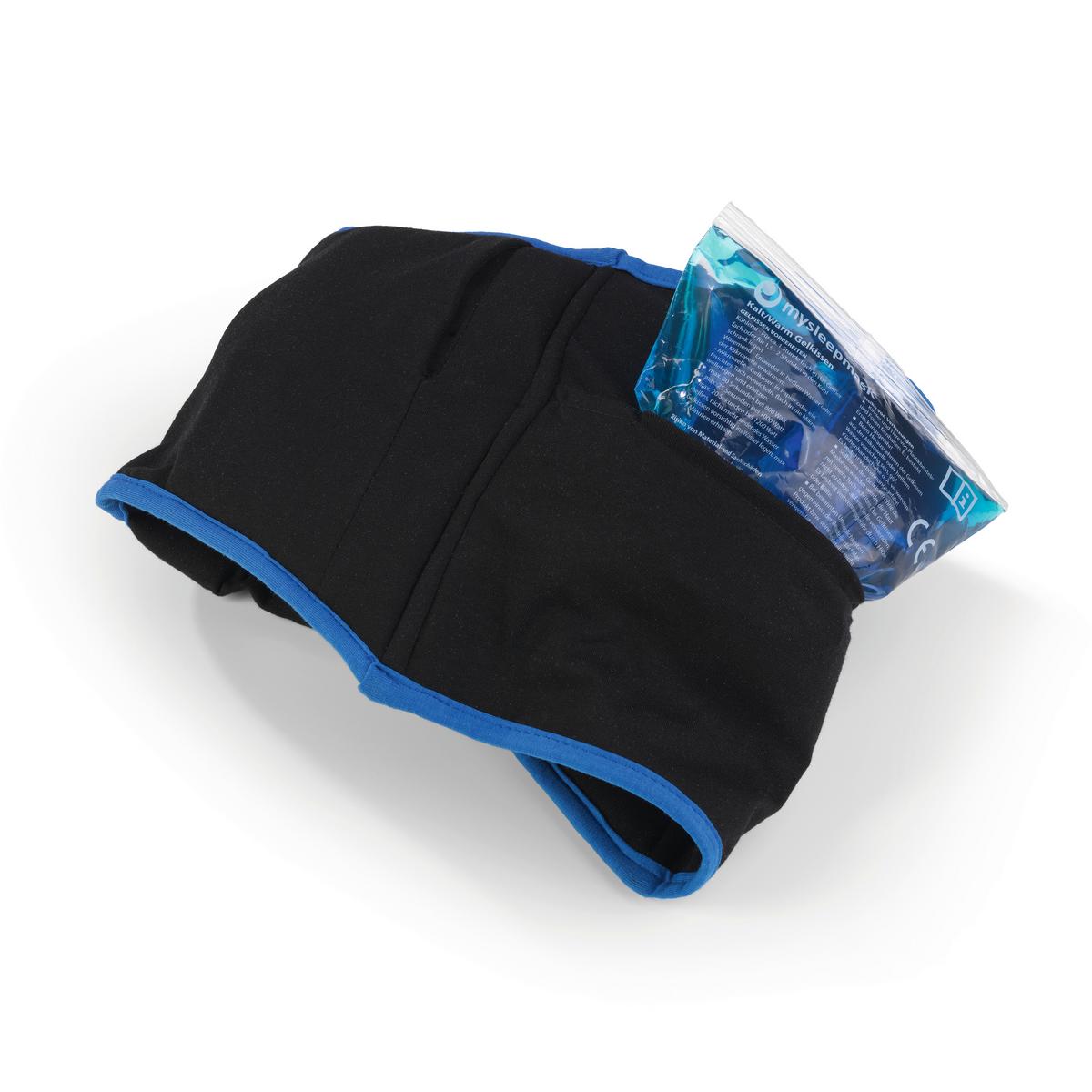 Schlafmaske Mysleepmask L/XL Schwarz/Blau - Blau/Schwarz, Basics, Textil (28/19/1cm)