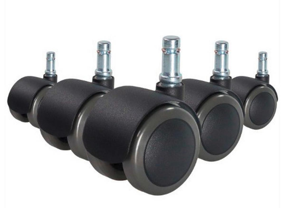 Drehstuhlrolle Rolo Fix - Schwarz, Basics, Kunststoff (5/6,1/5cm) - MID.YOU