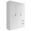 Drehtürenschrank Grifflos 136cm Freising, Alpinweiß - Weiß, MODERN, Holzwerkstoff (136/197/54cm) - Rauch Möbel