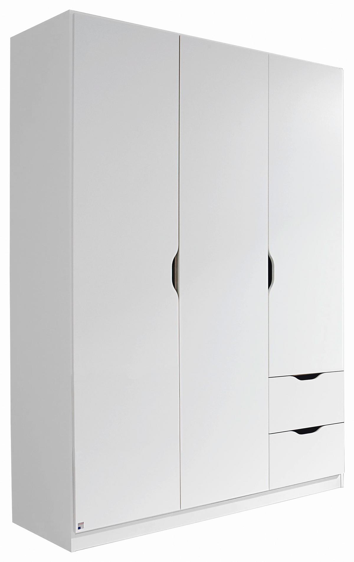 Drehtürenschrank Grifflos 136cm Freising, Alpinweiß - Weiß, MODERN, Holzwerkstoff (136/197/54cm) - Rauch Möbel
