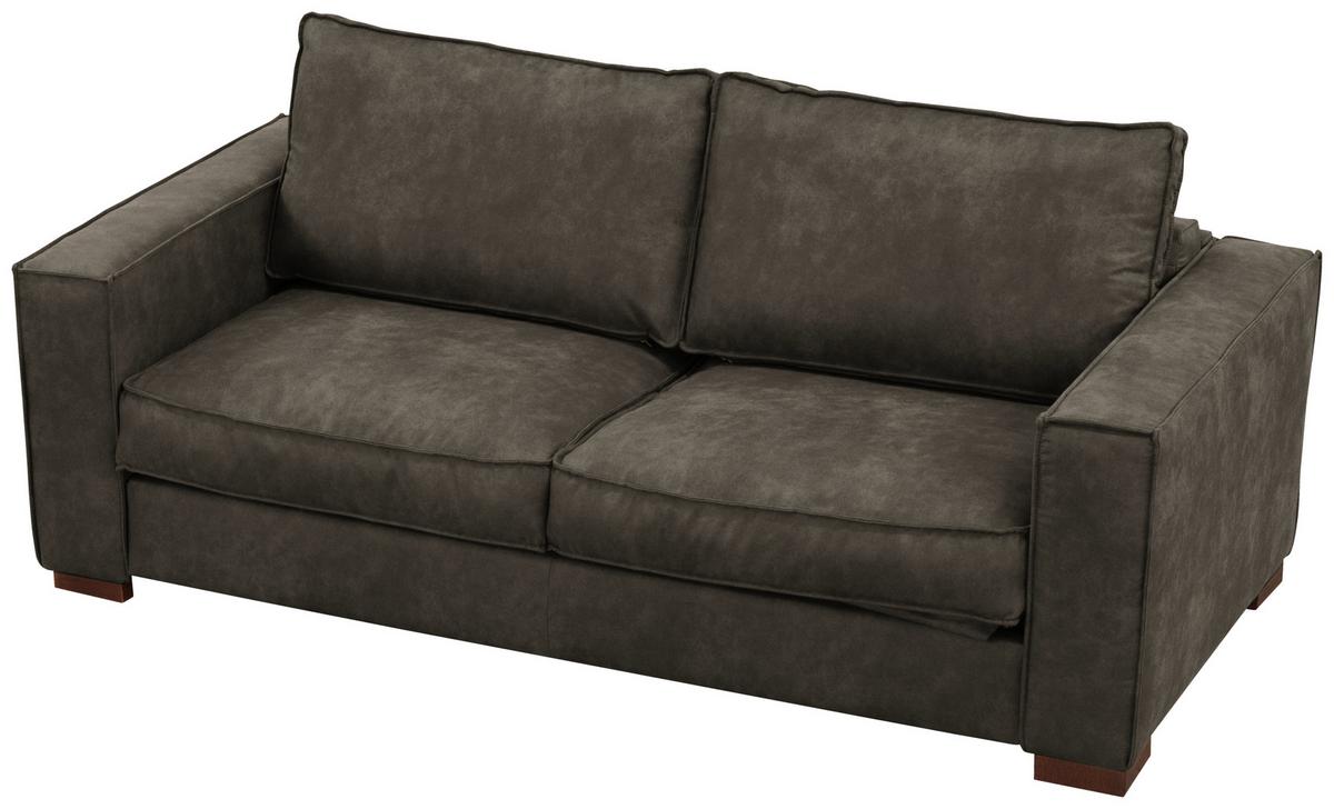 Schlafsofa Texas Anthrazit Mikrofaser, B: 203 Cm - Dunkelbraun/Anthrazit, Design, Textil (203/85/99cm) - MID.YOU