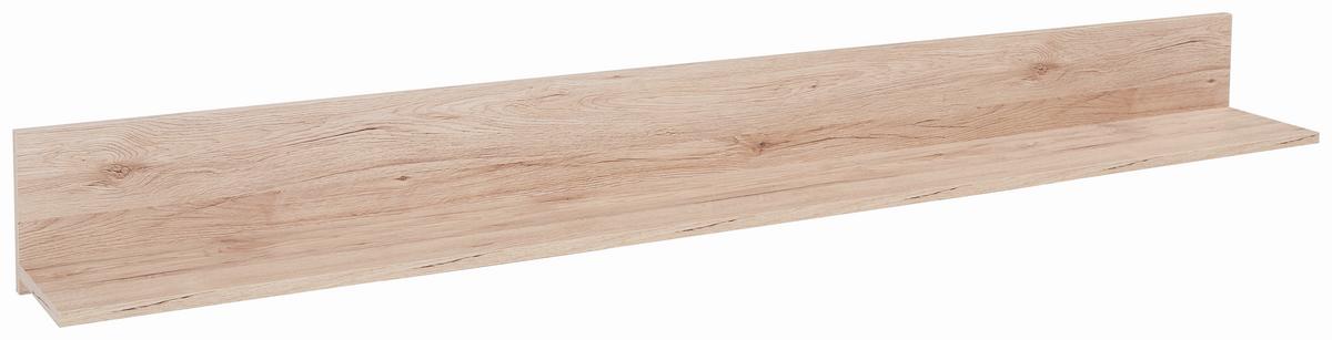 NÁSTĚNNÁ POLICE MALTA - barvy dubu, Moderní, kompozitní dřevo (180/18/20cm)
