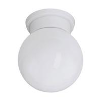 Deckenleuchte Durelo Ø 16 cm, 1-Flammig, Rund - Weiß, Basics, Glas/Kunststoff (16/19,5cm) - Eglo