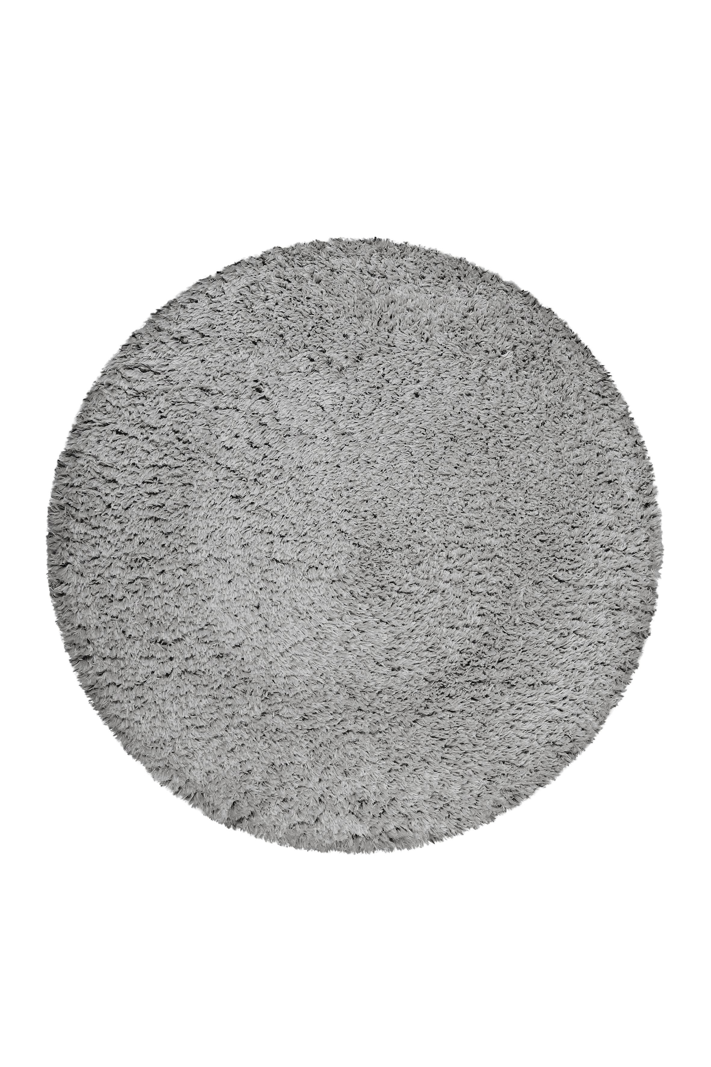 Hochflor Teppich Silber Yogi Rund Ø 80 cm - Silberfarben, KONVENTIONELL, Textil (80cm) - Esprit