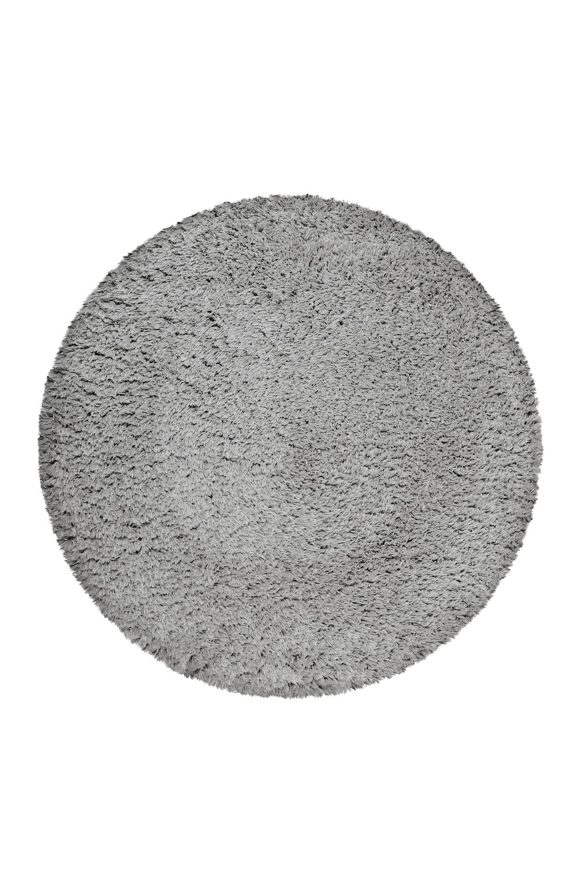 Hochflor Teppich Silber Yogi Rund Ø 120 cm - Silberfarben, KONVENTIONELL, Textil (120cm) - Esprit