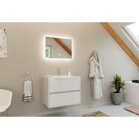 BADEZIMMER Limes, Weiß HG B: 70 cm - Weiß Hochglanz/Weiß, Basics, Keramik/Holzwerkstoff (70cm) - MID.YOU
