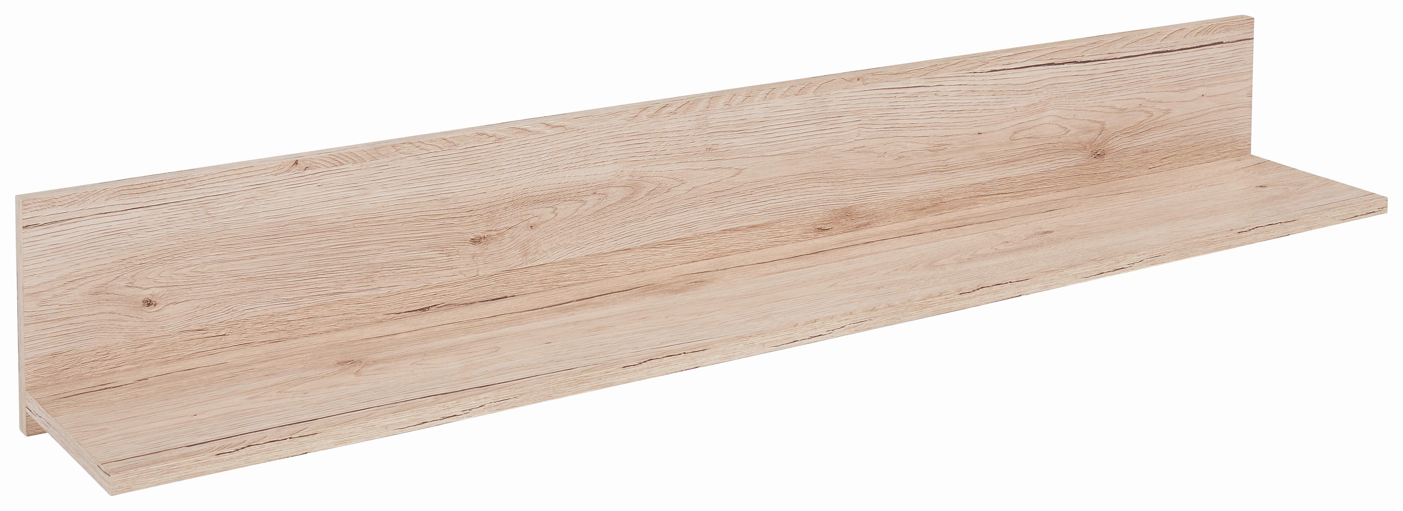 Falipolc Malta - tölgyfa színű, Modern, fa (128/18/20cm)