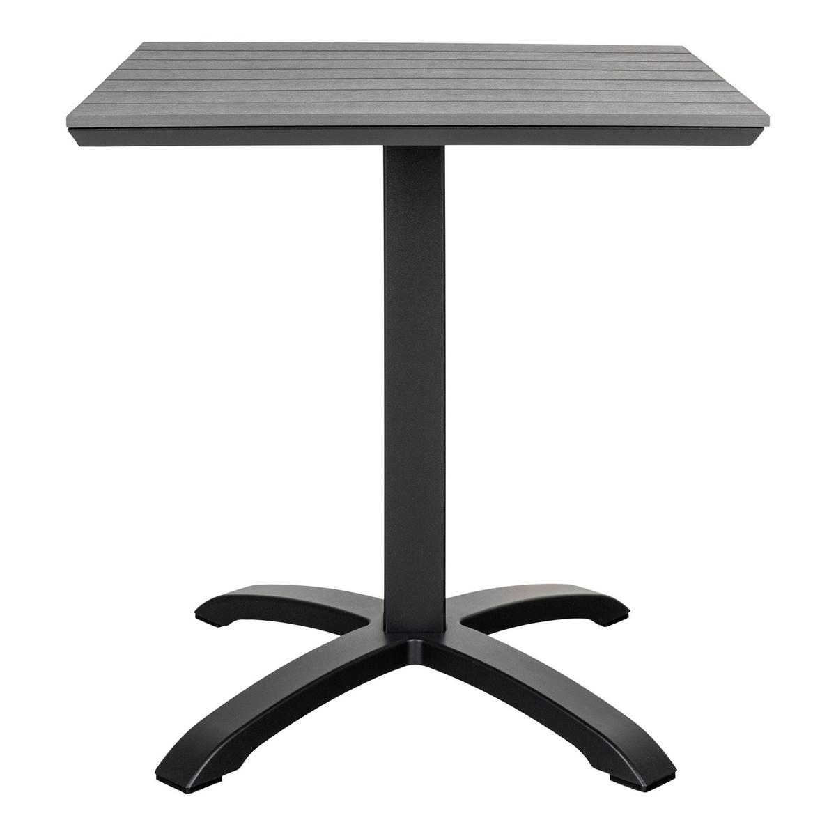 Gartentisch Chicago Grau Schwarz  B: 70 - Schwarz/Grau, MODERN, Kunststoff/Metall (70/72/70cm) - MID.YOU
