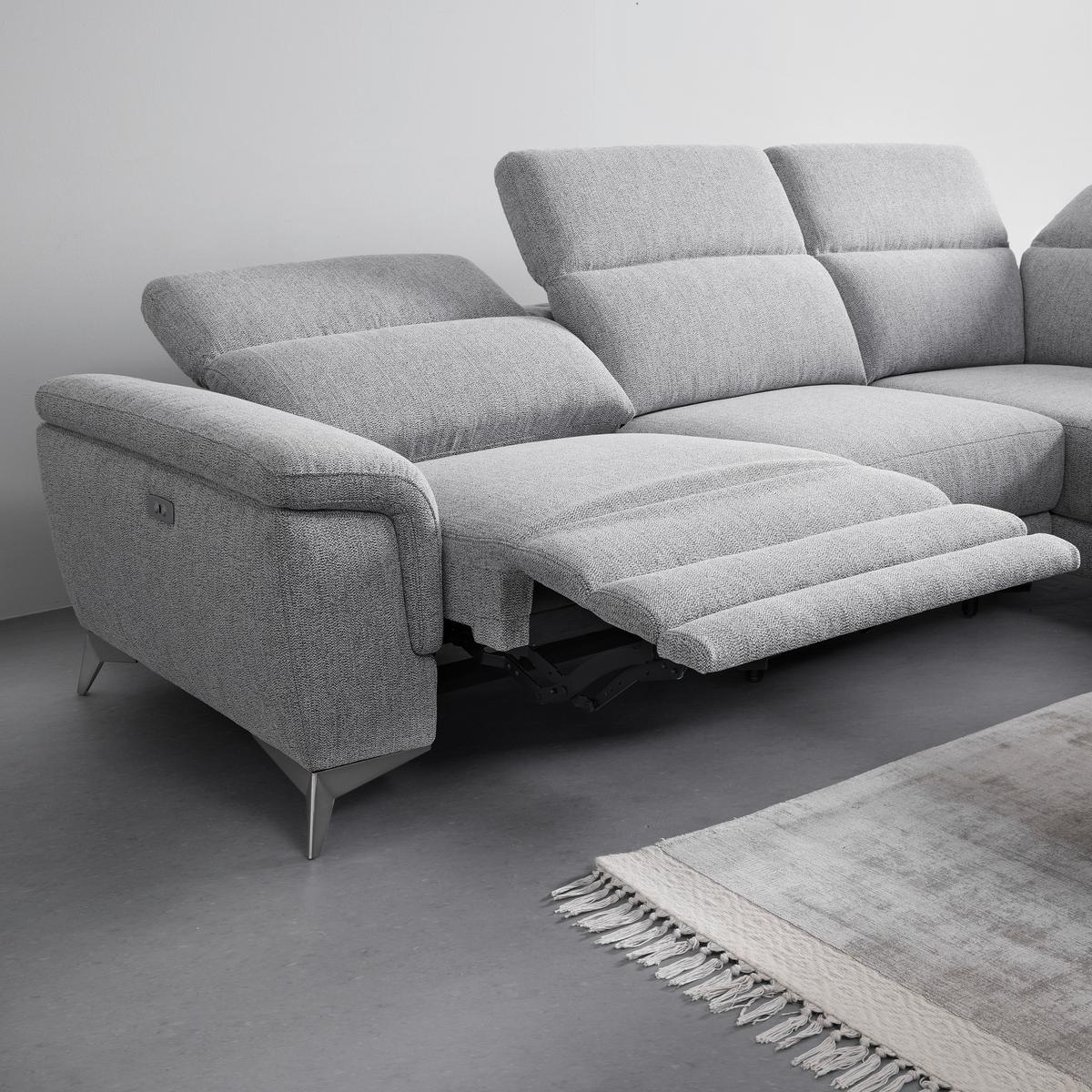 Sedací souprava Koln - šedá, Moderní, kov/textil (283/98/212cm) - Bessagi Home