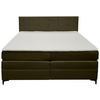 Boxspringbett Mitto mit Topper 180x200 cm - Schwarz/Grün, KONVENTIONELL, Textil/Metall (180/200cm)