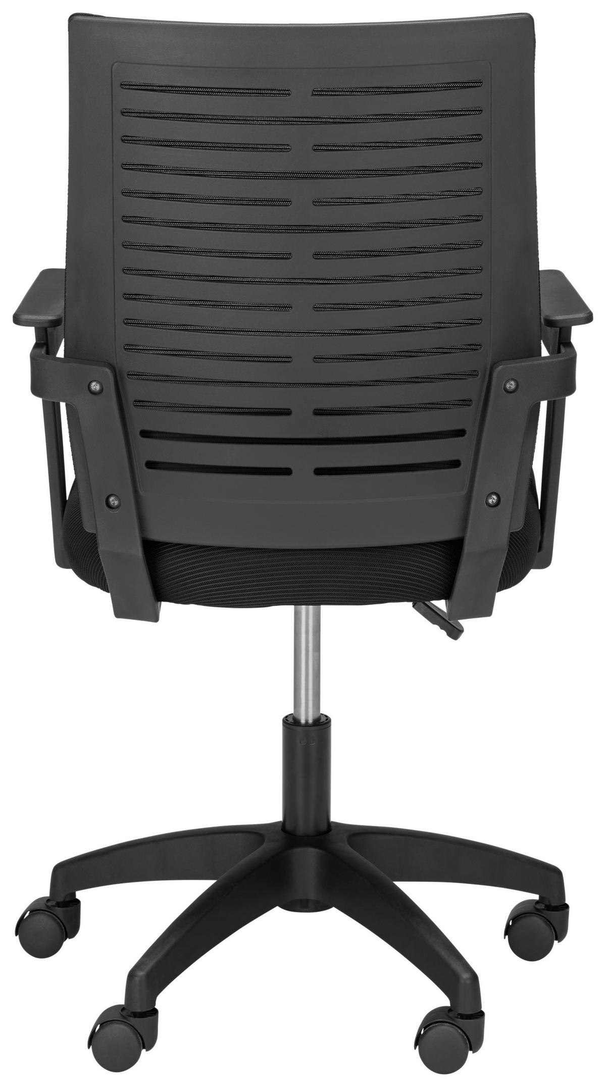 Otočná židle ARIANA - černá, Moderní, kov/kompozitní dřevo (56/90-100/58cm) - Mömax