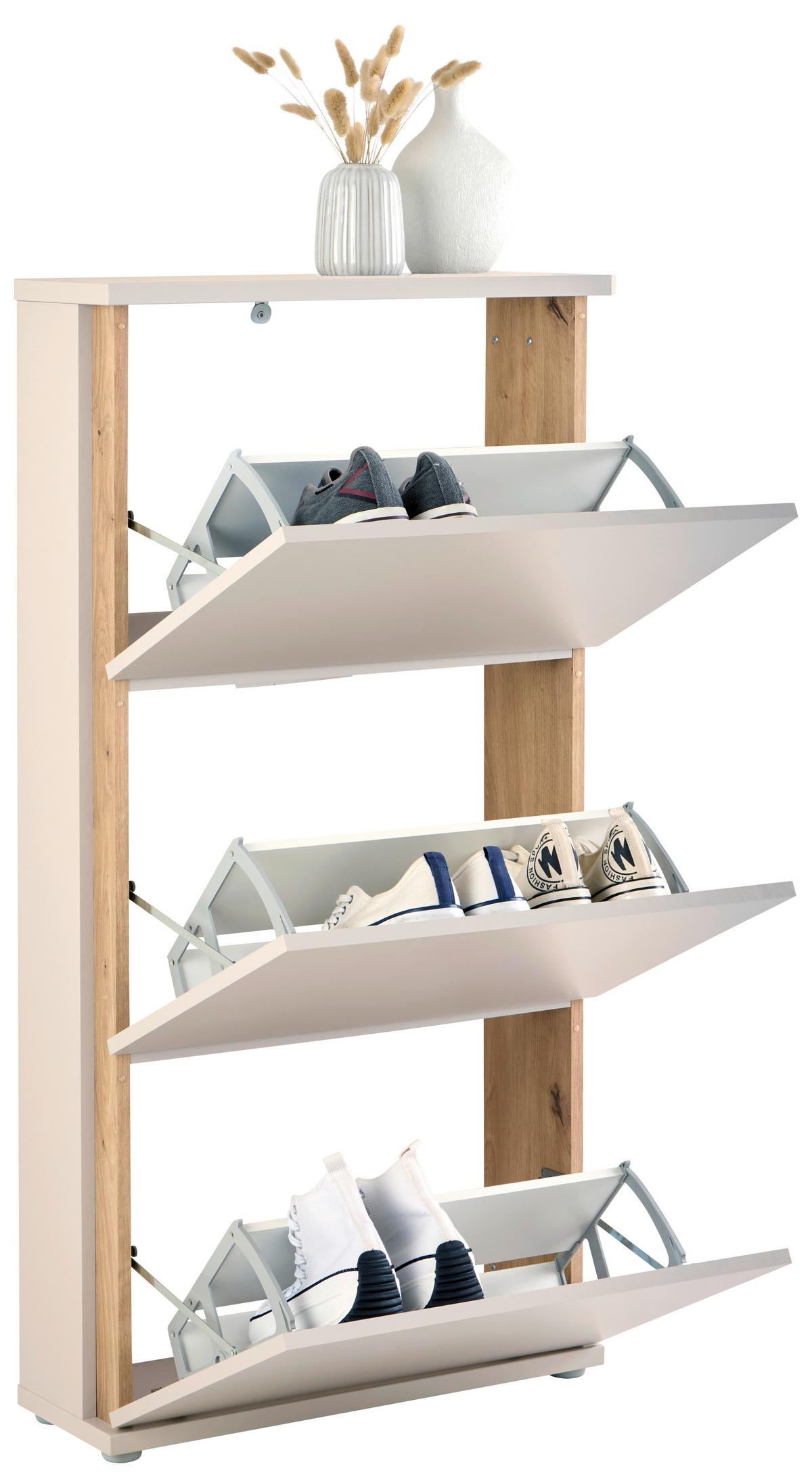 Schuhschrank Antonio Kaschmir H: 120 Cm - Kaschmir/Eiche Artisan, Trend, Holzwerkstoff (61,4/120/20,9cm)