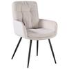 Židle s područkami Nova béžová/černá - černá/béžová, Moderní, kov/textil (61/89/67cm) - Mömax