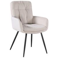 Židle s područkami Nova béžová/černá - černá/béžová, Moderní, kov/textil (61/89/67cm) - Mömax