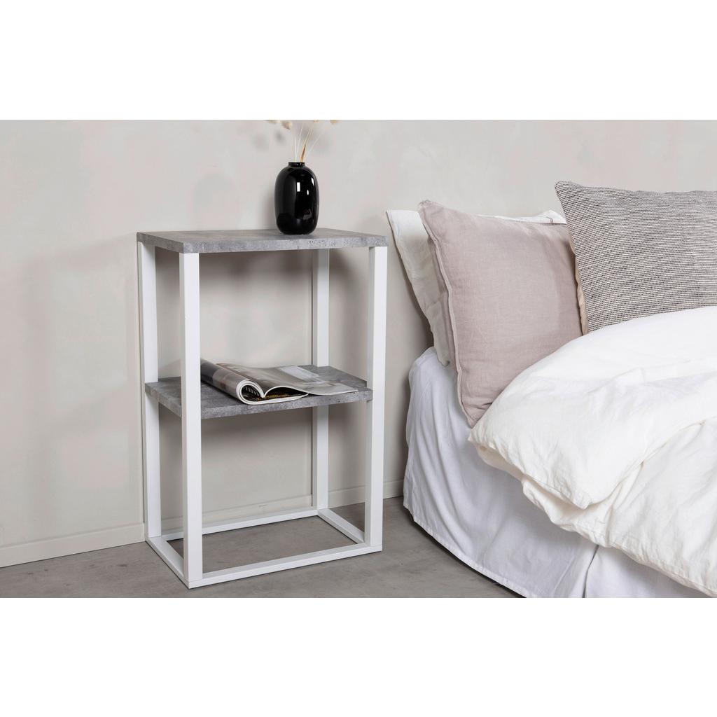 NACHTTISCH Rise Grau/Weiß B: 30cm
