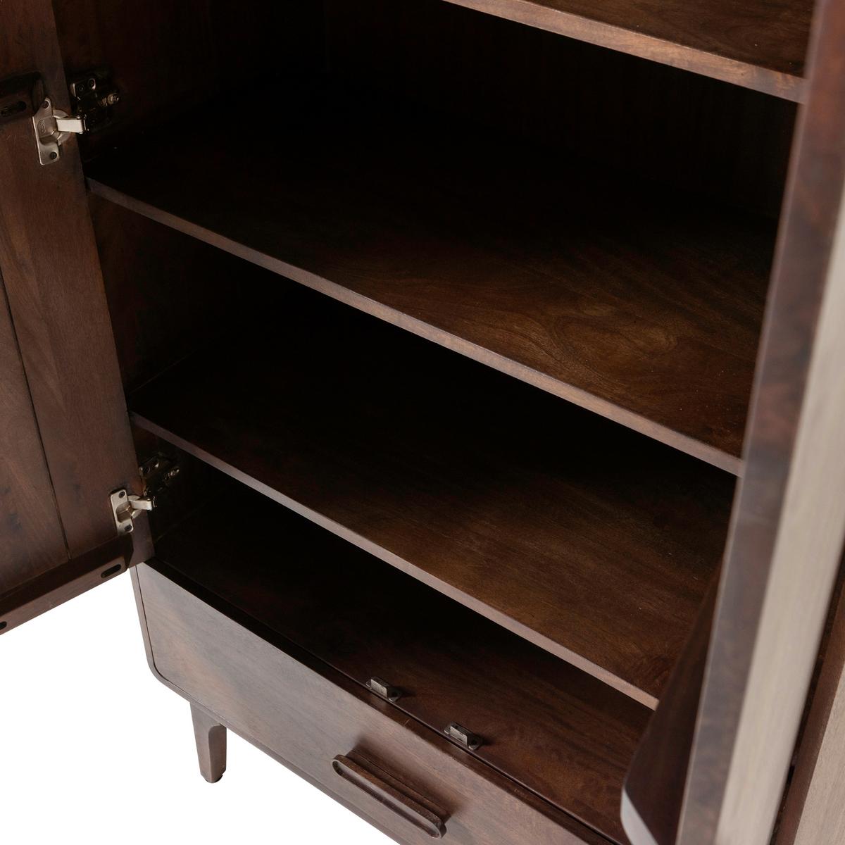 Schrank Liya Dunkelbraun B: 85 Cm - Dunkelbraun, Design, Holz (85/150/35cm) - Livetastic