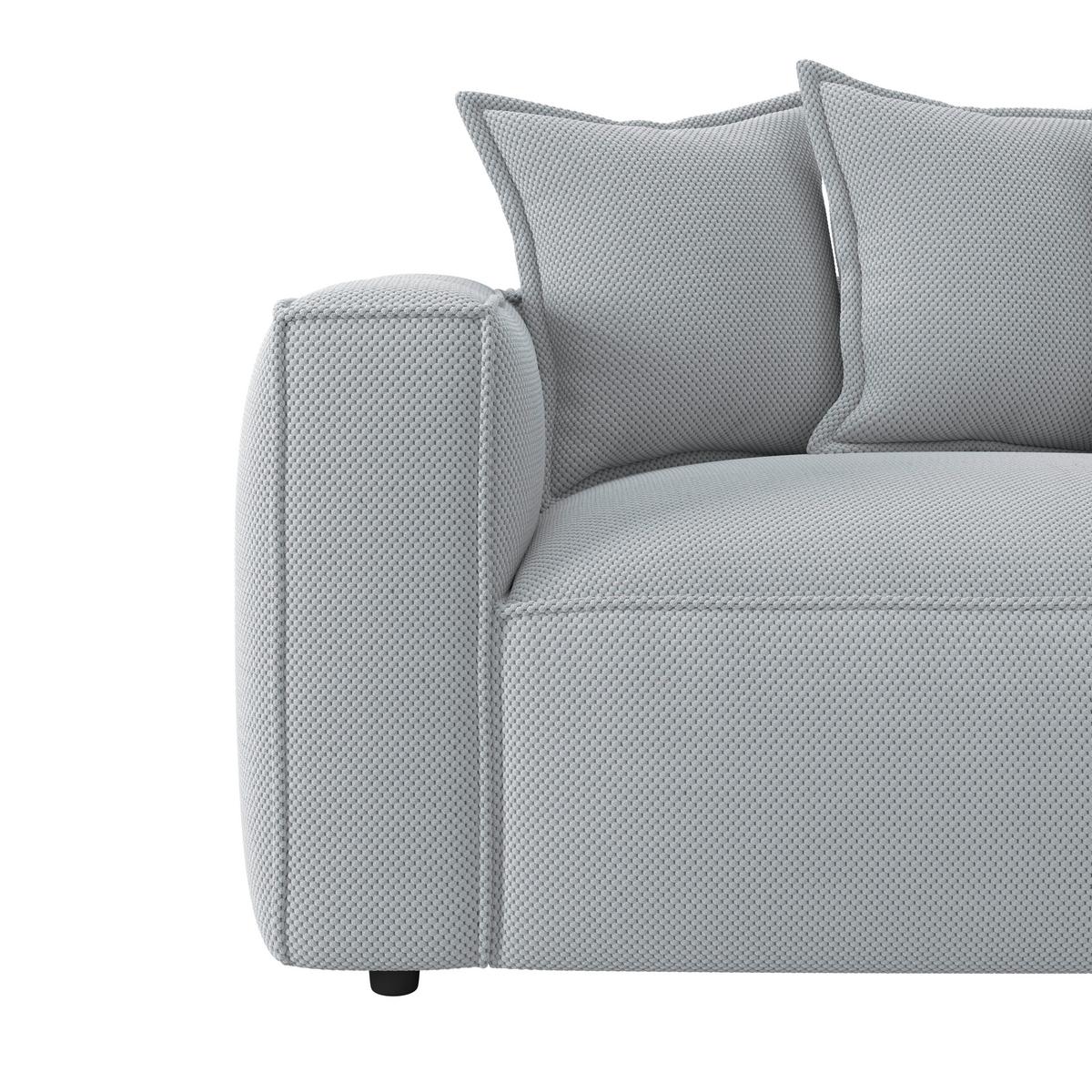 POHOVKA BIG SOFA COWBOY - černá/světle šedá, Moderní, textil (280/72/109cm)