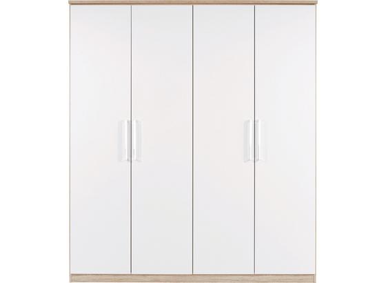 Kleiderschrank Wien 181cm - Eichefarben/Weiß, KONVENTIONELL, Holzwerkstoff (181/212/56cm) Kleiderschrank Wien 181cm - Eichefarben/Weiß, KONVENTIONELL, Holzwerkstoff (181/212/56cm)
