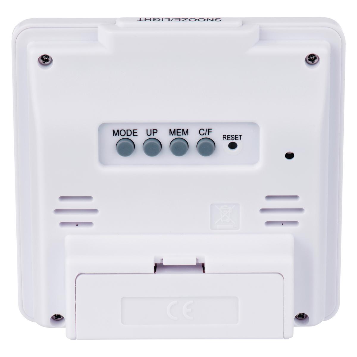 Hőmérő Hő-És Nedvességmérő - magasfényű fehér, Basics, műanyag (3.7/9.3/9.3cm)