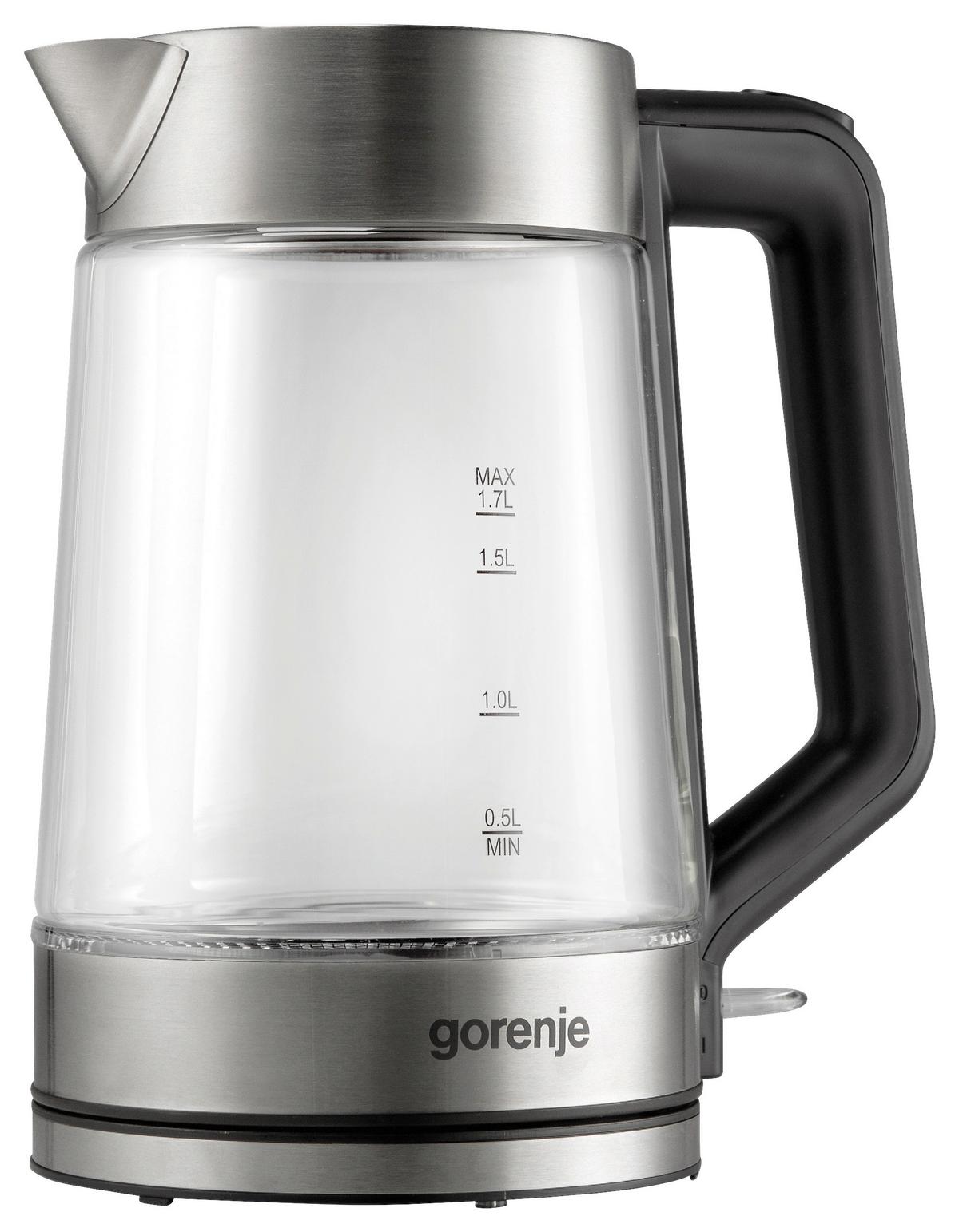 Wasserkocher K17ged - Silberfarben, Basics, Glas (23/27,6/21,4cm) - Gorenje