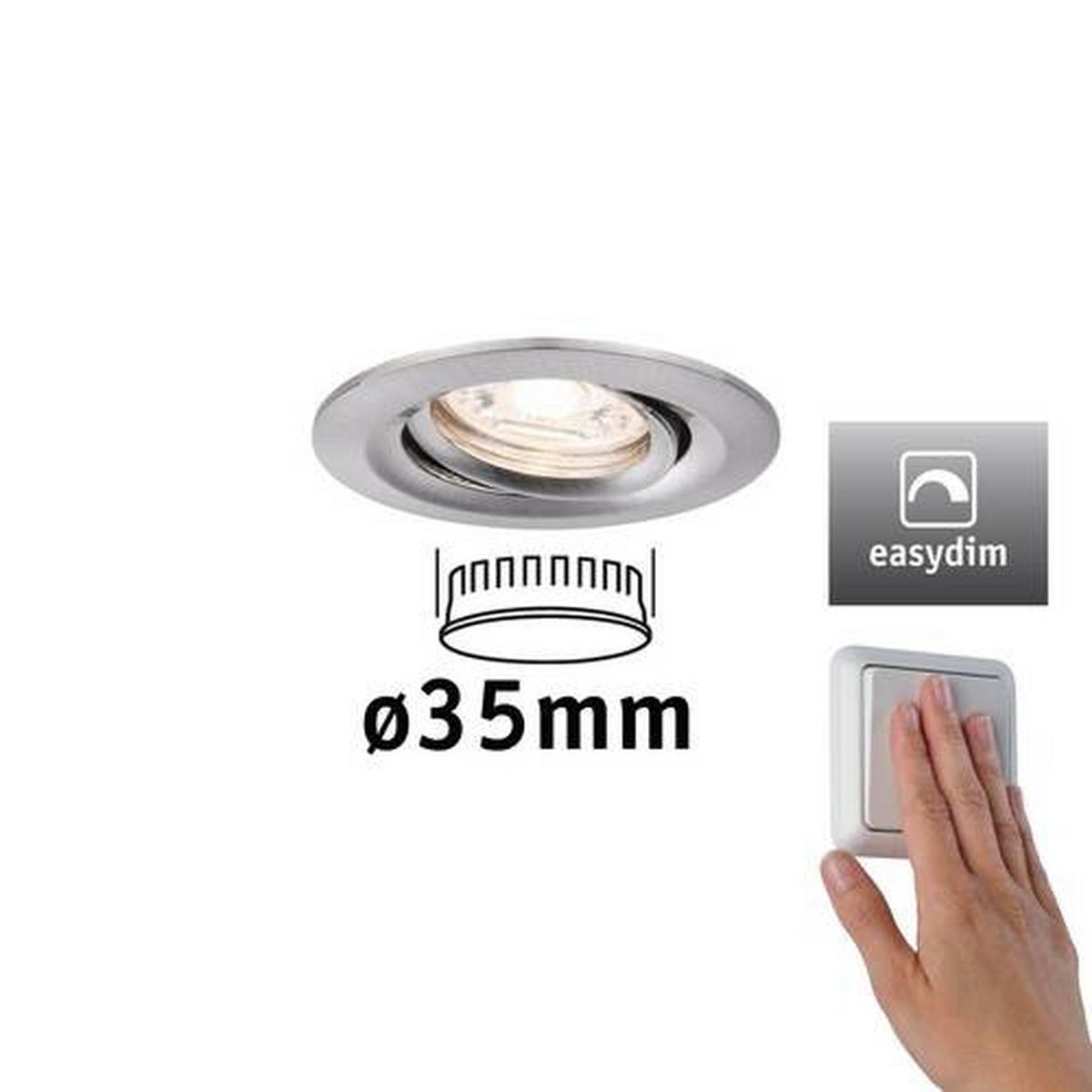 Deckenleuchte Ø 6,6 cm 1-Flammig dimmbar Rund - Design (6,6cm) - Paulmann