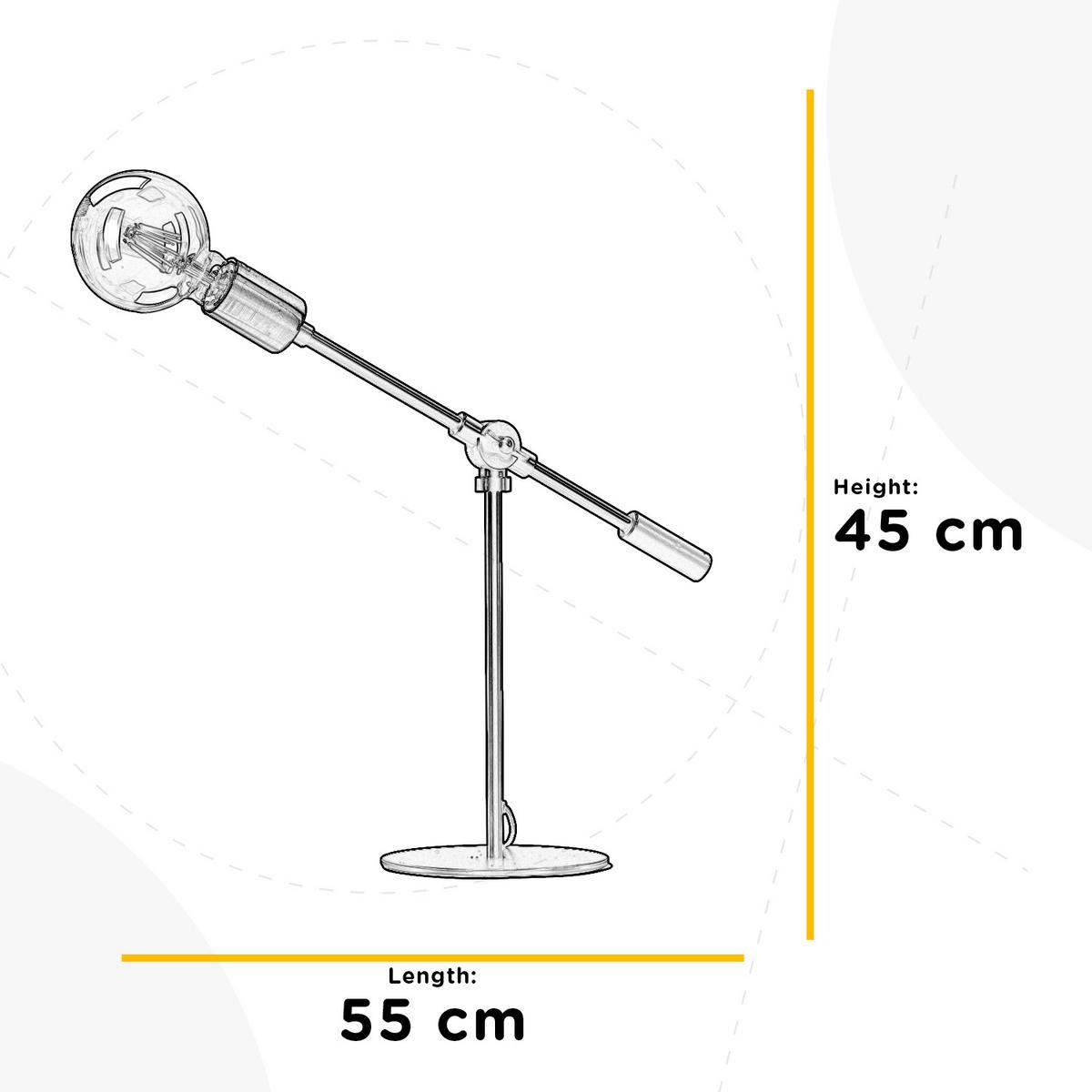 Tischleuchte 4879/Lgn - Goldfarben/Schwarz, Design, Metall (55/15/45cm)