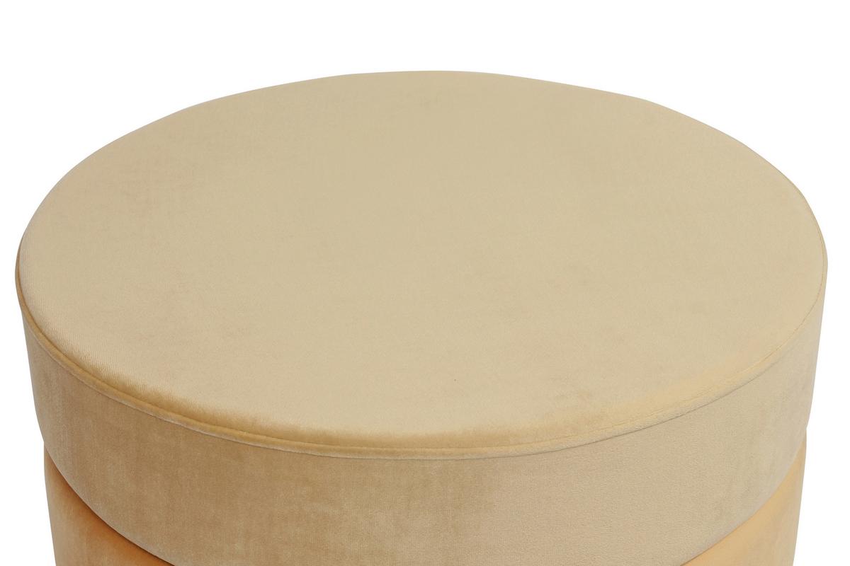 Hocker Elyse 100 Goldfarben/orange D: 50 Cm - Goldfarben/Orange, Design, Textil (50/42cm) - Kayoom