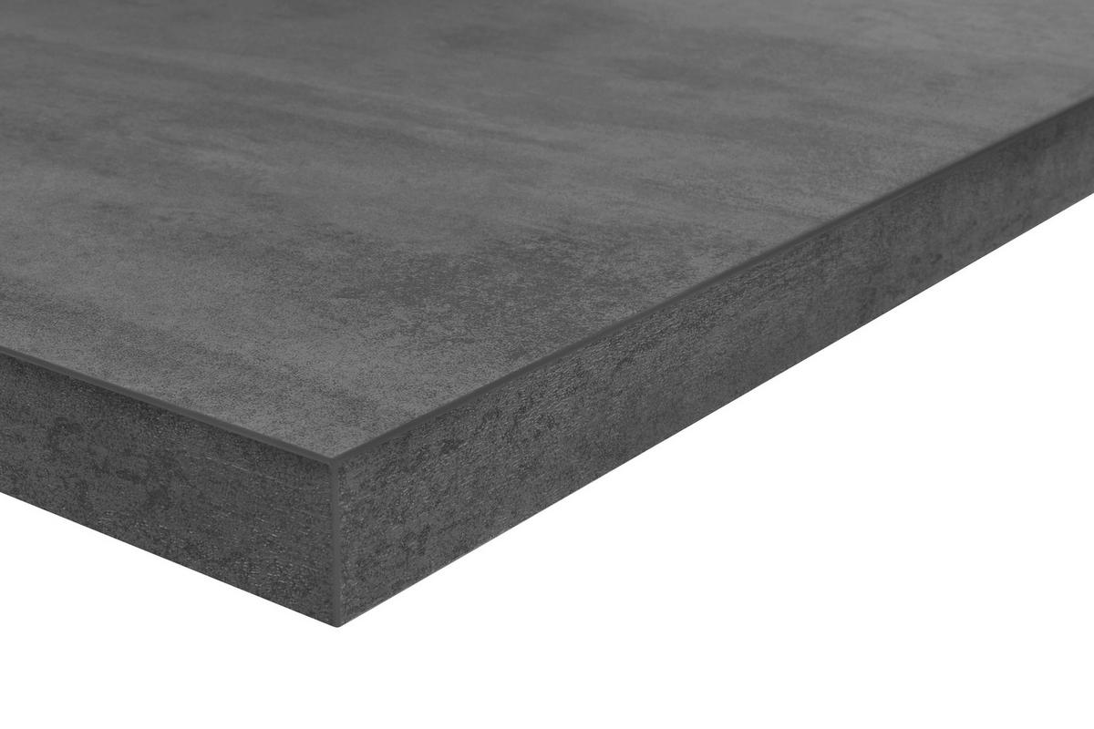Kuchynská linka 240CM biely betón/ bridlicová šedá - biela/farba ušľachtilej ocele, Modern, kov/kompozitné drevo (240cm) - Nobilia