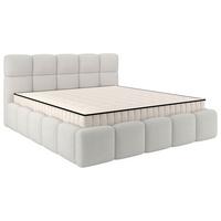 Polsterbett Cloudy mit Matratze Creme, Lf: 160x200 cm - Creme, Trend, Holz/Holzwerkstoff (160/200cm) - Luca Bessoni