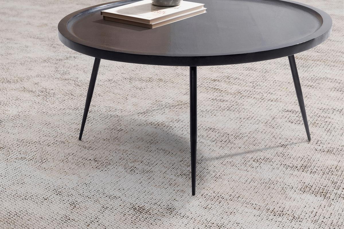 Couchtisch Schwarz L: 75 cm - Schwarz, Design, Holz/Metall (75/75/38cm) - MID.YOU