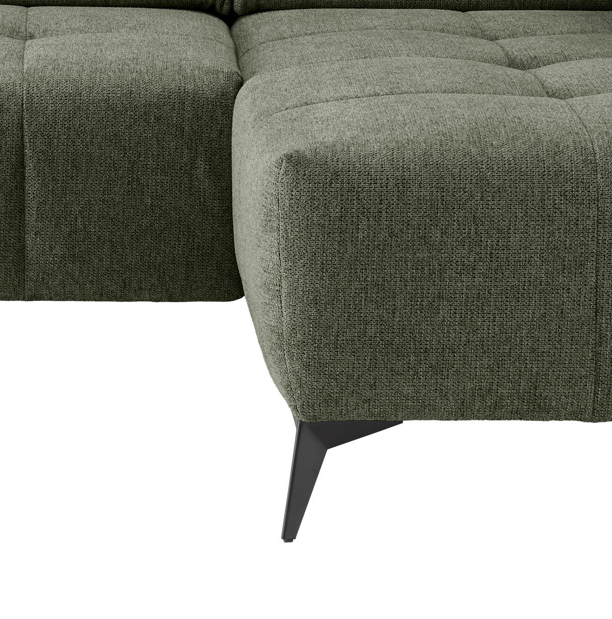 Ecksofa Sano, Grün S: 258x180 cm - Schwarz/Grün, MODERN, Textil (258/180cm) - Livetastic