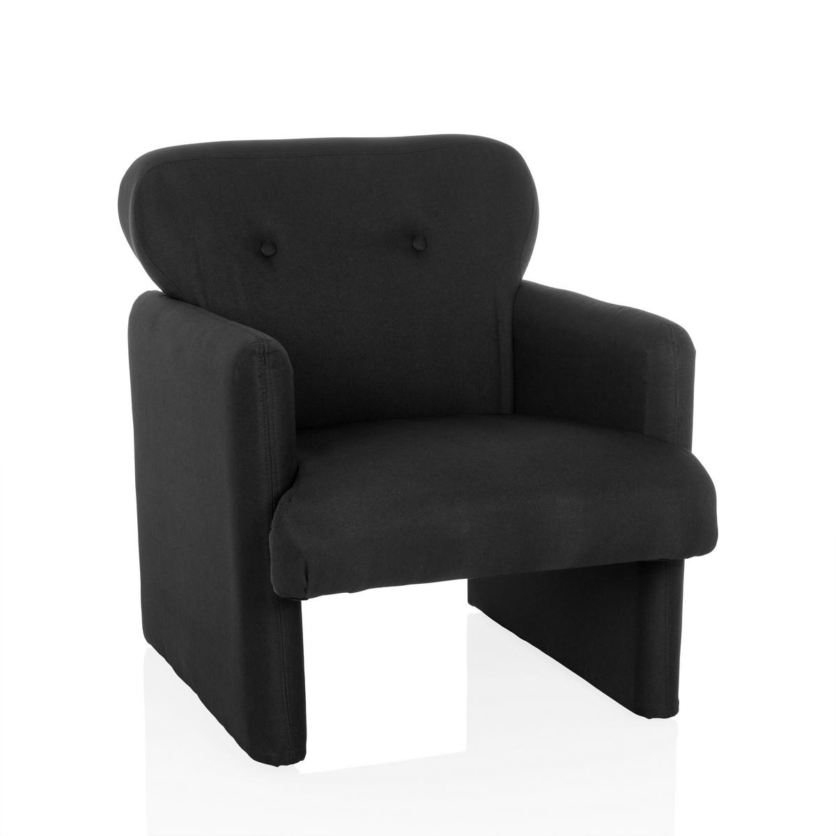 Loungesessel Caripito Schwarz B: 66 Cm - Schwarz, MODERN, Textil (66/77/74cm) - MID.YOU