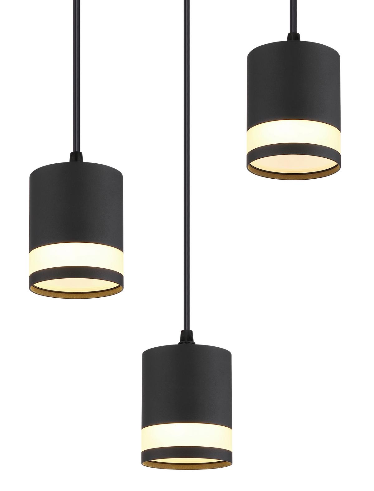 Led Függőlámpa 57852-3h Lucero - fekete/fehér, Design, műanyag/fém (30/110cm) - Globo