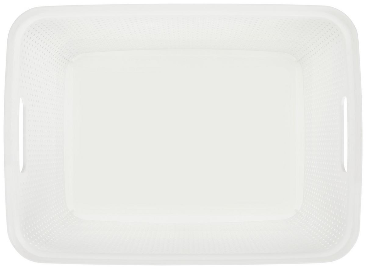 Tárolókosár Diamond - fehér, Basics, műanyag (38,2/22,2/28cm) - Luca Bessoni