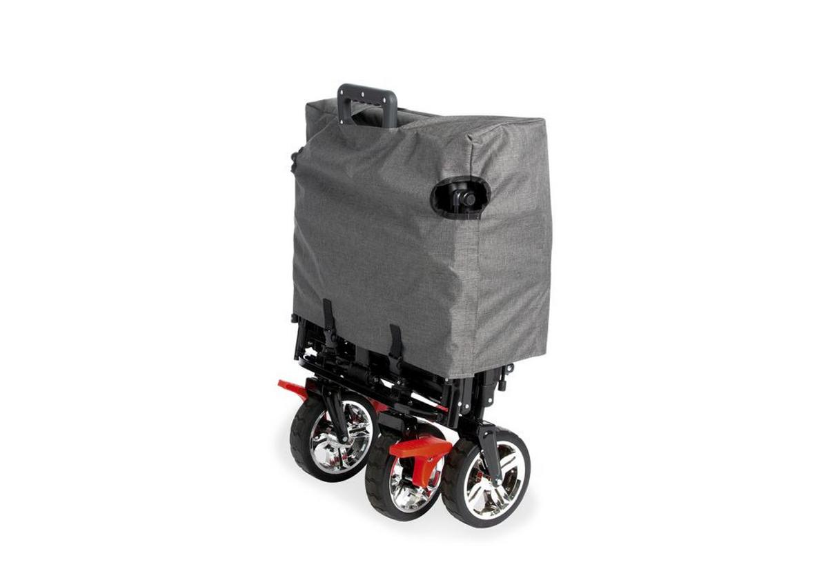 Bollerwagen Klappbollerwagen Addplus - Grau, Basics, Textil/Metall (120/56/67cm) - Pinolino