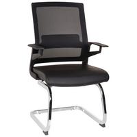 Besucherstuhl Inventor V Pro Schwarz - Chromfarben/Schwarz, MODERN, Kunststoff/Textil (58/95/54cm) - MID.YOU