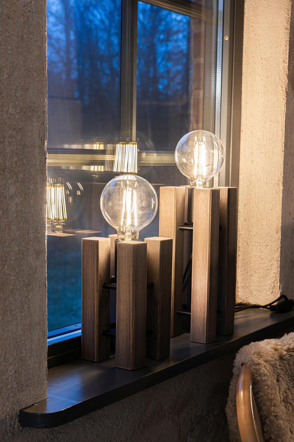 Tischleuchte Memory-Funktion, 40w - Braun, Basics (11/28/11cm) - Markslöjd