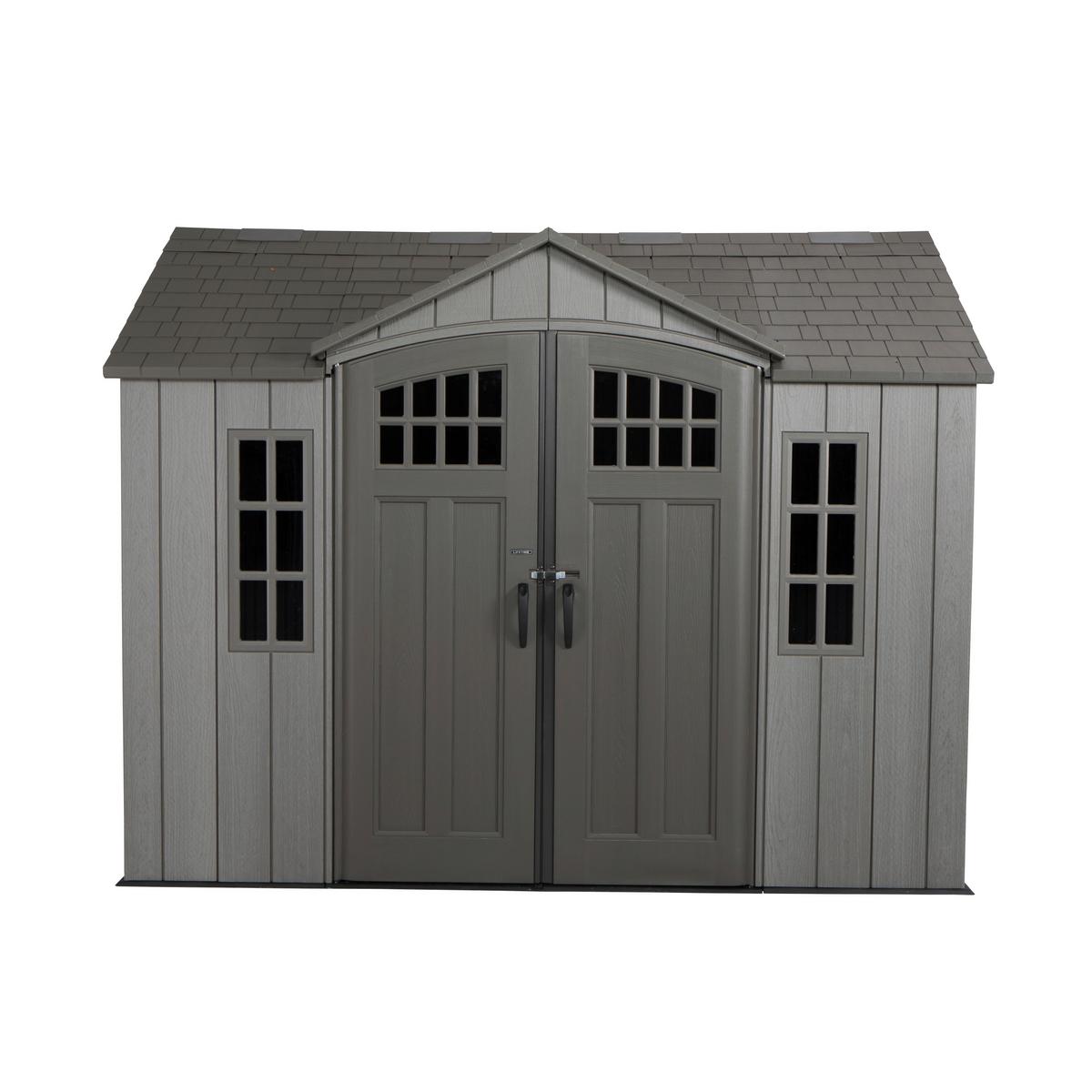 Gerätehaus versperrbar 305x244x244 cm - Dunkelgrau, Basics, Kunststoff (305/244/244cm)