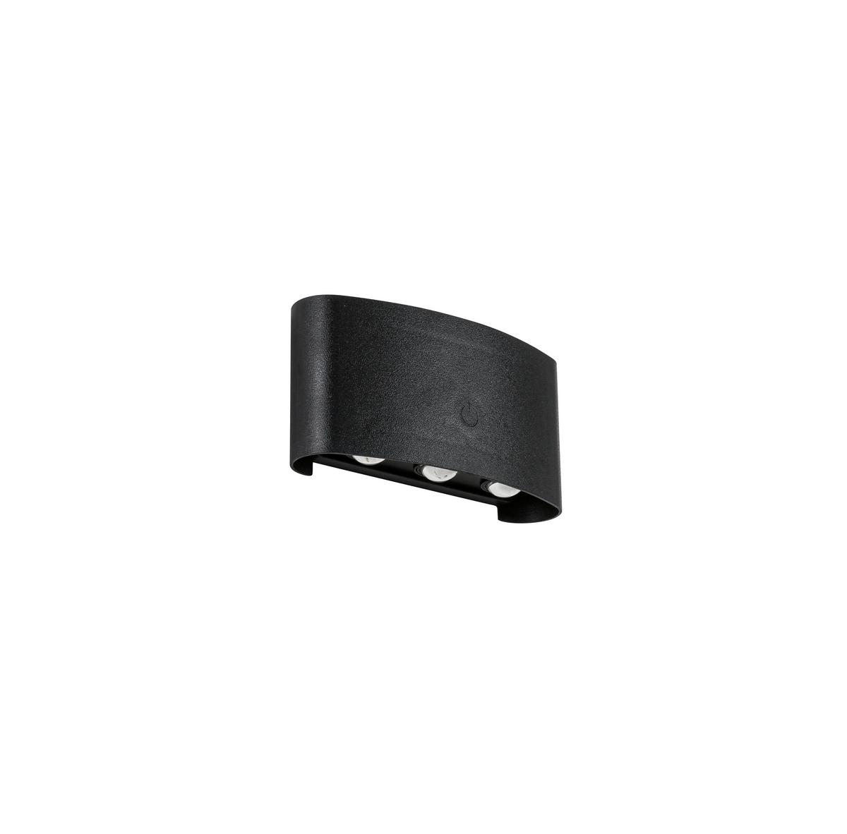 NÁSTĚNNÉ LED SVÍTIDLO BEIDE - černá, Moderní, kov/plast (5,25/17/8,5cm) - Mömax