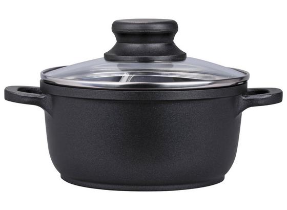 Kochtopf Madita, Ø 16 cm - Transparent/Schwarz, Glas/Metall (16/7,6cm) - James Wood Kochtopf Madita, Ø 16 cm - Transparent/Schwarz, Glas/Metall (16/7,6cm) - James Wood
