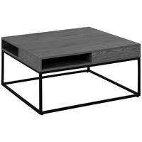 Couchtisch mit Ablagefach Willford Esche Dekor/Schwarz - Eschefarben/Schwarz, Trend, Holzwerkstoff/Metall (80/80/40cm) - MID.YOU