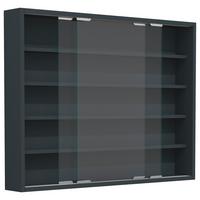 Hängevitrine Agisa L B: 77 Cm Anthrazit - Anthrazit, MODERN, Glas/Holzwerkstoff (77/60/10cm) - MID.YOU