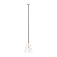 Hängeleuchte Liza H: 25 Cm - Goldfarben, Basics, Glas/Metall (22/25/22cm) - Playboy
