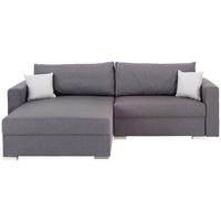 Rohová sedačka LYON A, obojstranná, antracitová - antracitová/chrómová, Modern, textil/plast (255/167cm) - Ondega