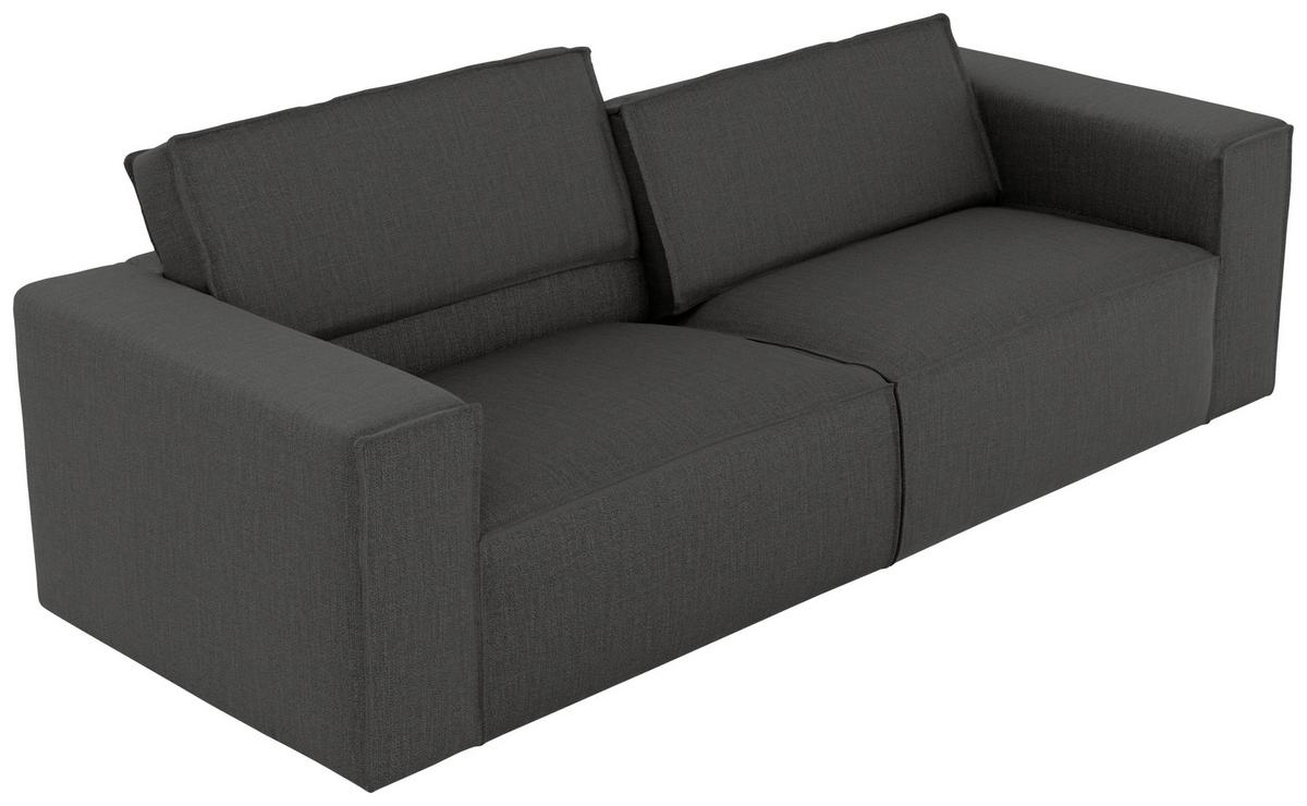 3-Sitzer-Sofa Dice Anthrazit B: 250 cm - Anthrazit/Schwarz, MODERN, Textil (250/80/102cm) - MID.YOU