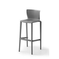 Barová stolička SPIKER sivá sada 4ks - sivá, Basics, plast (48/103/46cm)