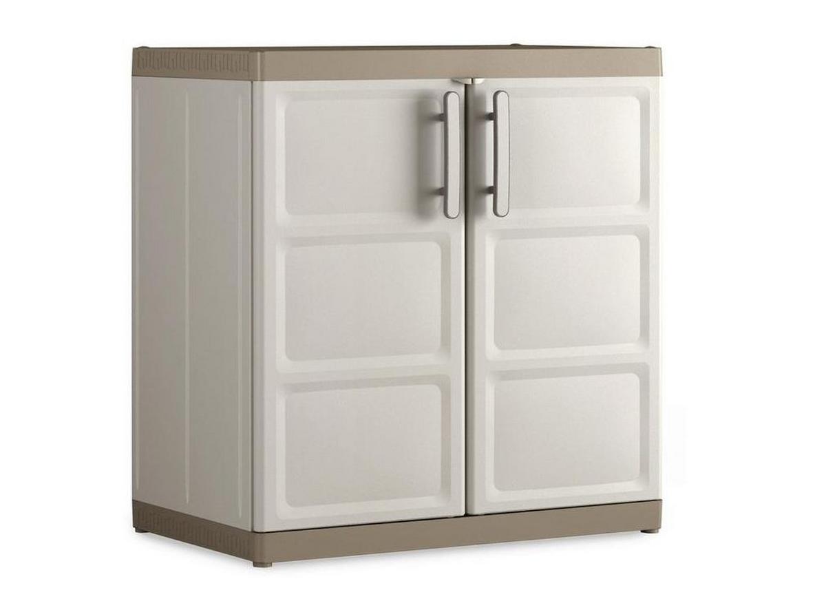 Plastová skříň EXCELLENCE XL nízka - béžová, Moderní (89/93/54cm)