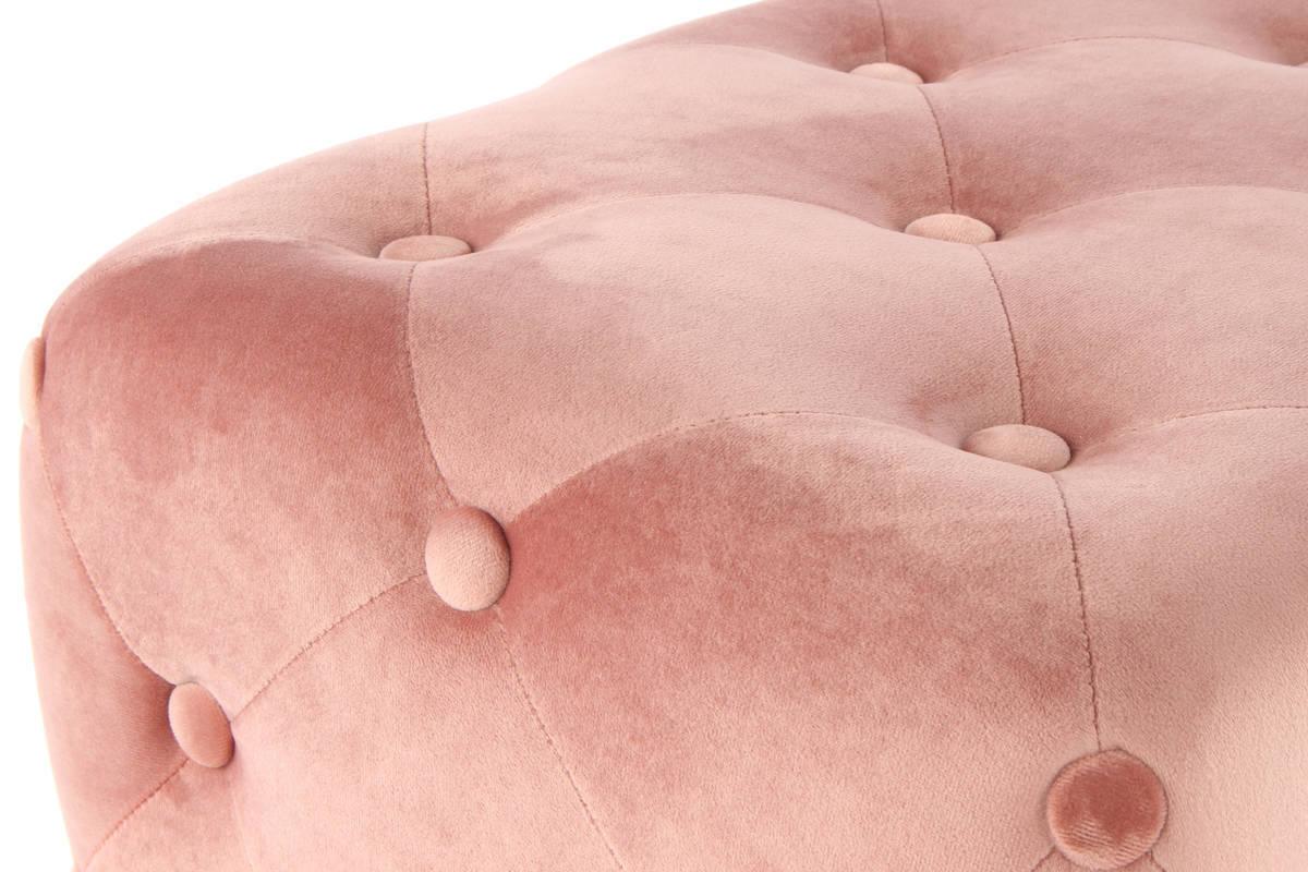 Rechteckiger Hocker mit edler Farbkombination in Rosa und Schwarz